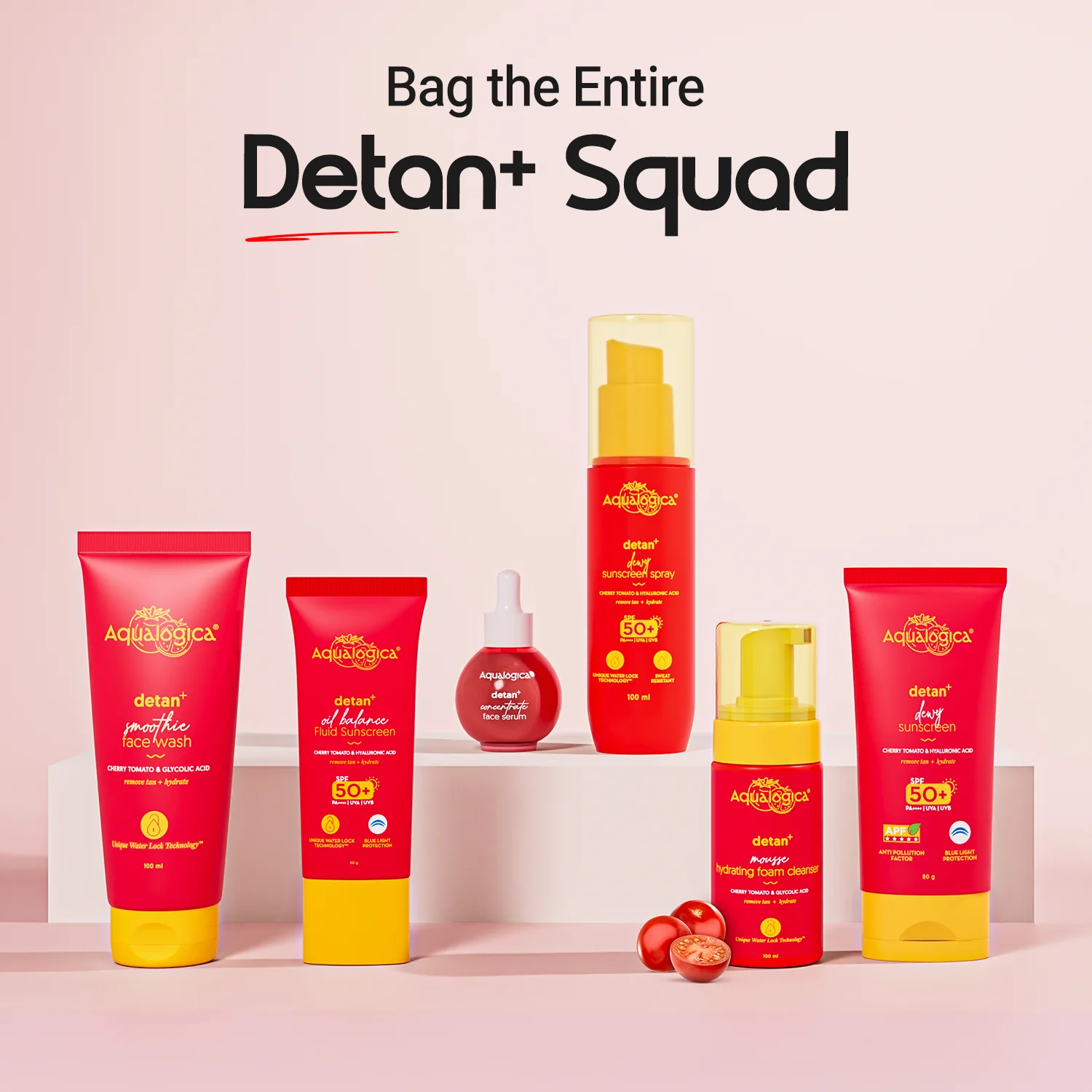 Detan+ Dewy Sunscreen In-Vivo Tested SPF 50+ PA++++ with Cherry Tomato & HA - 80 g (Pack of 2) - Image 12