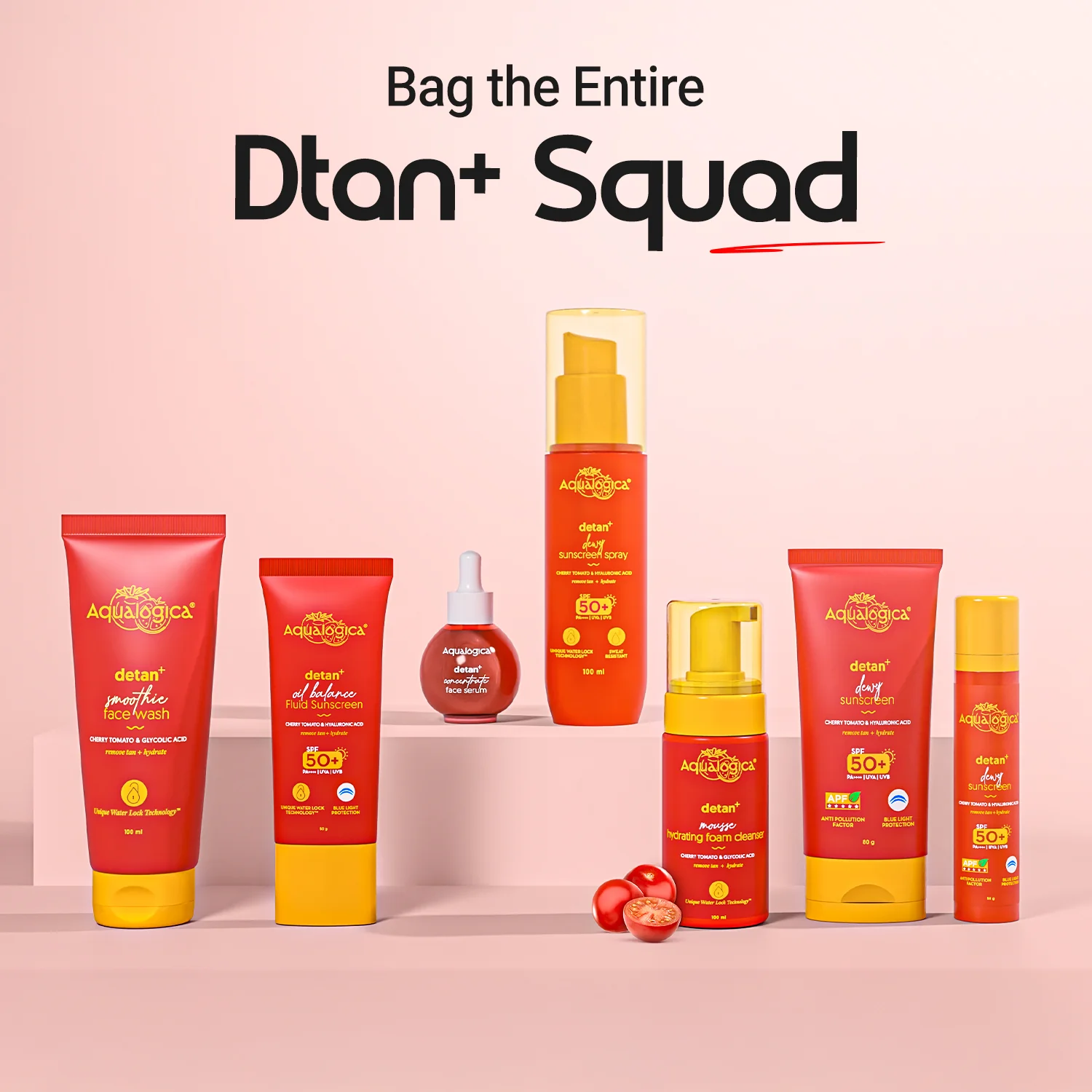 Detan+ Dewy Sunscreen In-Vivo Tested SPF 50+ PA++++ with Cherry Tomato & HA - 50 g (Pack of 2) - Image 12