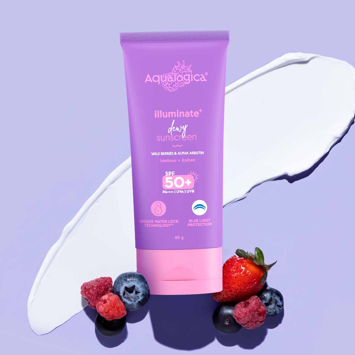 FREEBIE - Illuminate+ Dewy Sunscreen SPF 50+ PA++++ with Wild Berries & Alpha Arbutin - 80 g