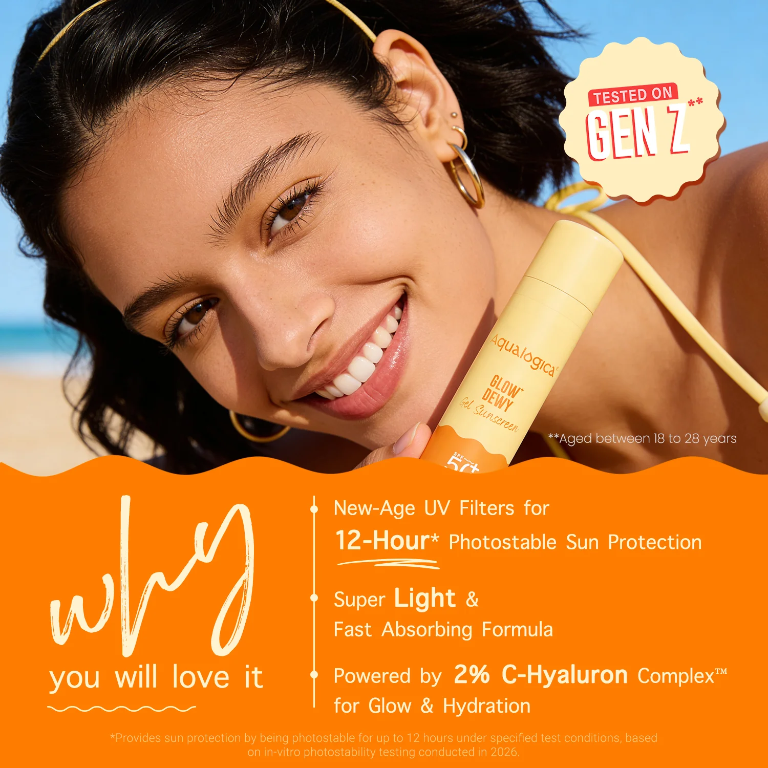 Glow+ Dewy Sunscreen Gel In-Vivo Tested SPF 50+ PA++++ with Papaya & Vitamin C - 50g (Pack of 2) - Image 4