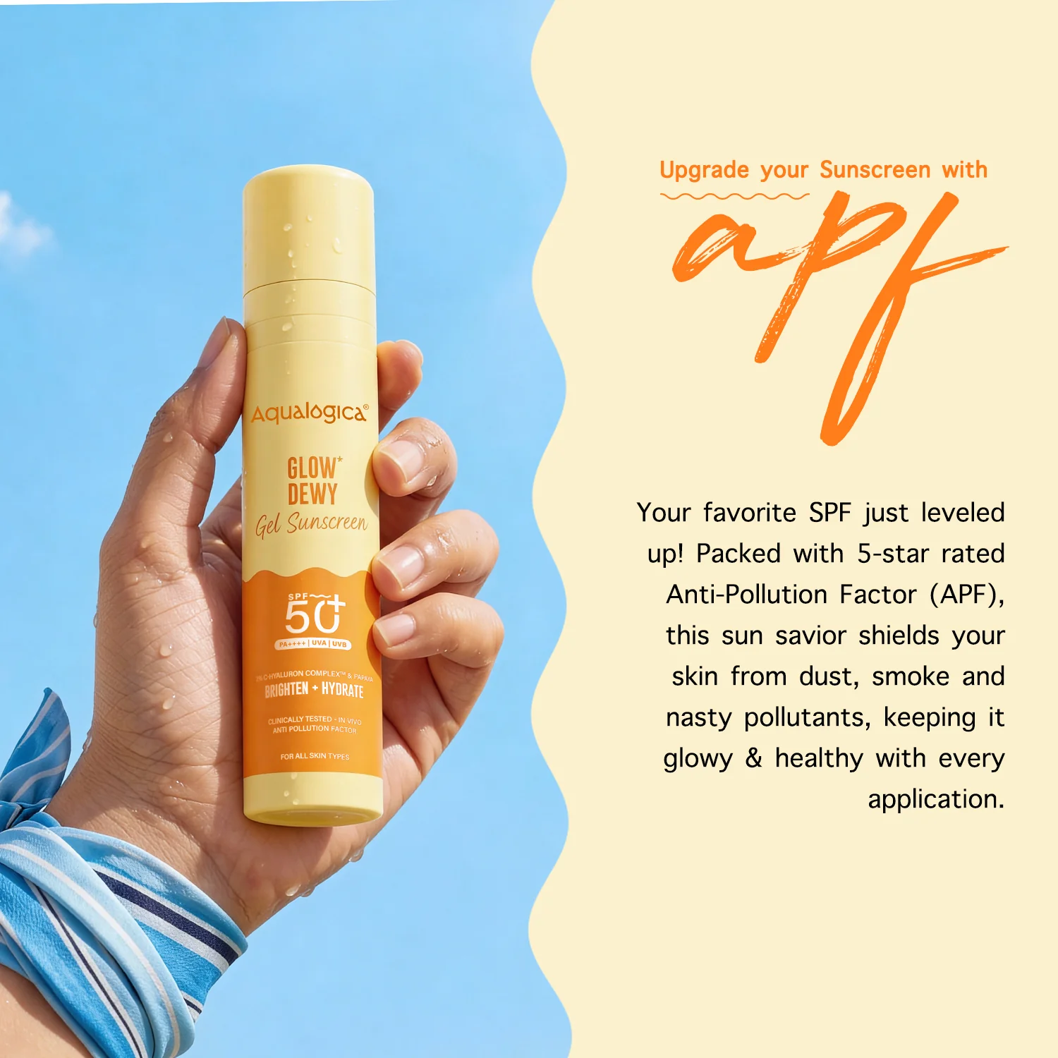 Glow+ Dewy Sunscreen Gel In-Vivo Tested SPF 50+ PA++++ with Papaya & Vitamin C - 50g (Pack of 3) - Image 10