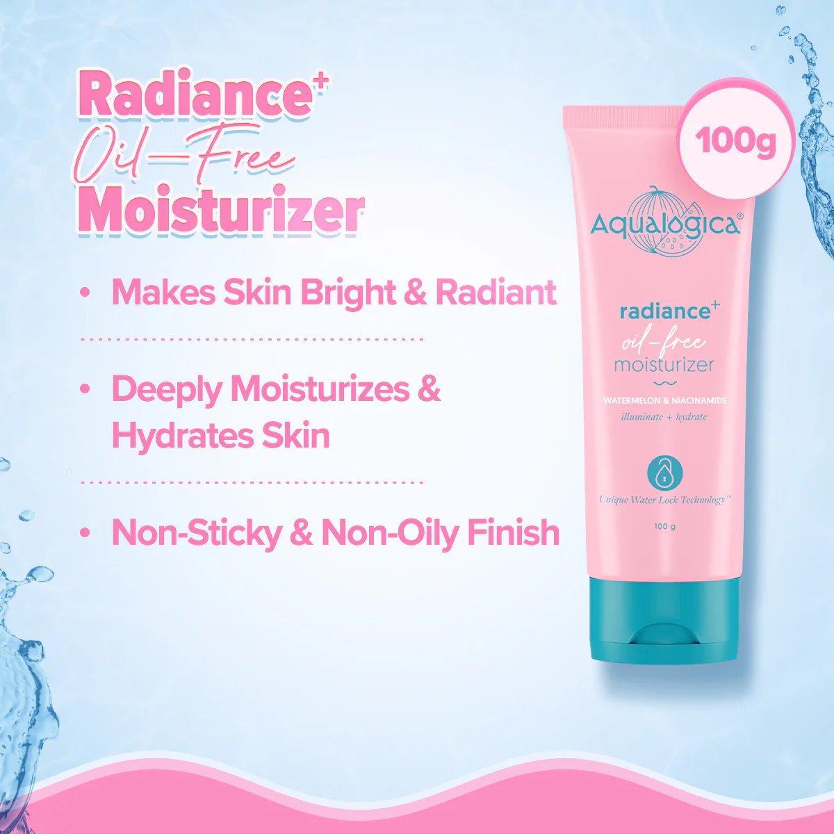Radiance+ Cleanse & Hydrate Combo (Radiance+ Smoothie Face Wash 100ml + Radiance+ Oil-Free Moisturizer) - Image 3